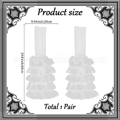 Polyester Ruffle Layered Patchwork Leg Sleeves&nbsp;AJEW-WH20042-75D