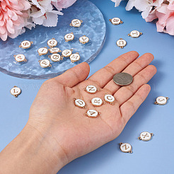 26Pcs Alloy Enamel Letter A~Z Connector Charms&nbsp;FIND-TAC0028-14A