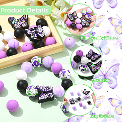 41Pcs 7 Styles Silicone Beads&nbsp;SIL-YW0002-64