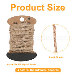 4 Boards 4 Colors Jute Cord&nbsp;OCOR-CW0001-05