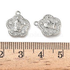 Christmas Brass Micro Pave Clear Cubic Zirconia Pendants&nbsp;KK-A280-03E-P