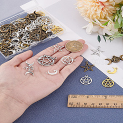 70Pcs 10 Styles Tibetan Style Alloy Pendants&nbsp;FIND-LP0001-57