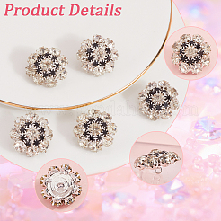 16Pcs 1-Hole Alloy Rhinestone Shank Buttons&nbsp;BUTT-GF0003-60