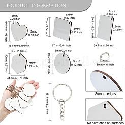 Sublimation Blanks Keychains&nbsp;AJEW-CJC0015-003