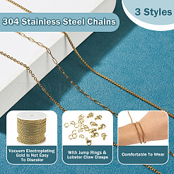 12M 3 Styles 304 Stainless Steel Chains&nbsp;CHS-TA0001-62
