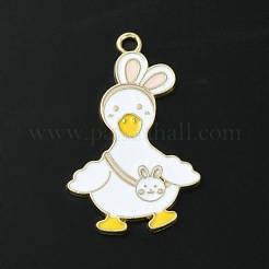 Light Gold Tone Alloy Enamel Pendants&nbsp;ENAM-C013-01D