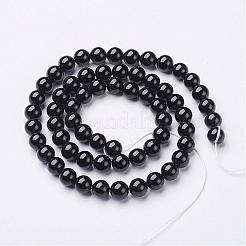 Natural Black Onyx Round Beads Strands&nbsp;GSR6mmC097