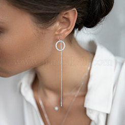 S925 Silver Zircon Geometric Necklace and Earring Set Stylish Casual Jewelry&nbsp;KG6962-1