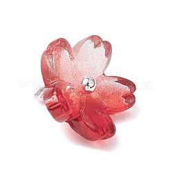 9Pcs 9 Colors Two Tone Glass Charms&nbsp;PALLOY-JF04513