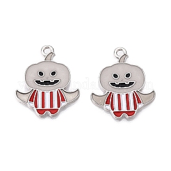 Halloween Theme Rack Plating Luminous Alloy Enamel Pendants&nbsp;ENAM-N056-232P-1