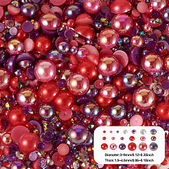 Half Round ABS Plastic Cabochons&nbsp;FIND-TAC0038-08E