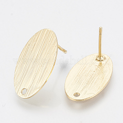 Brass Stud Earring Findings&nbsp;X-KK-Q750-064G