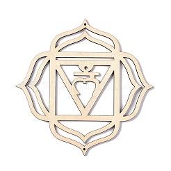 DIY Unfinished Bohemian Meditation Energy Symbol Wood Pendant Decoration Kits&nbsp;DIY-B060-02
