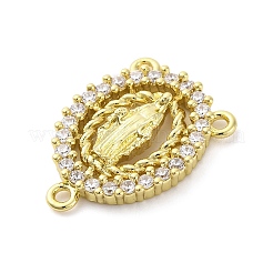 Brass Clear Cubic Zirconia Virgin Mary Chandelier Component Links&nbsp;KK-D325-07G-02