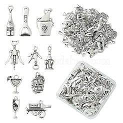 100pcs 10 Style Tibetan Style Alloy Pendants&nbsp;TIBEP-CJ0001-27