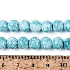 Baking Paint Glass Beads Strands&nbsp;DGLA-N016-8mm-08