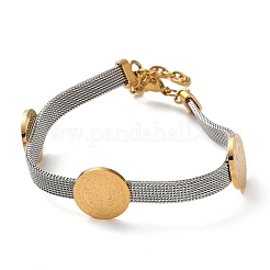 304 Stainless Steel Watch Band Chain Bracelets for Women&nbsp;BJEW-G770-01A-GP
