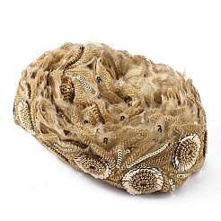 Polyester Paillette Lace Trims&nbsp;OCOR-WH0071-025A