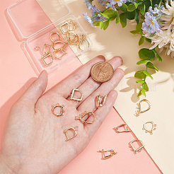 20Pcs 5 Styles Brass Hoop Earring Finding&nbsp;KK-HY0003-47