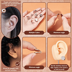 10Pcs Stainless Steel Clip-on Earrings&nbsp;EJEW-UN0002-89P