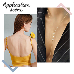 8Pcs 4 Styles Alloy Backdrop Necklace Body Chain&nbsp;NJEW-CA0001-15