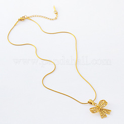 3Pcs Elegant Hollow Heart Bowknot Stainless Steel Pendant Necklaces for Women&nbsp;FQ7389