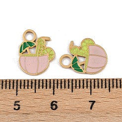 304 Stainless Steel Enamel Charms&nbsp;STAS-G357-21G-02
