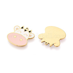 304 Stainless Steel Enamel Pendants&nbsp;STAS-T074-09G
