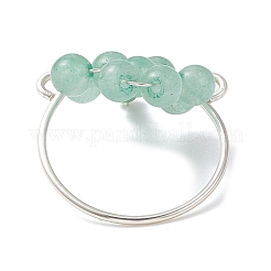4Pcs 4 Styles Clover Mixed Gemstone Finger Rings&nbsp;RJEW-TA00224
