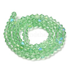 Transparent Electroplate Glass Beads Strands&nbsp;EGLA-A039-T4mm-L24