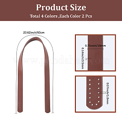 8Pcs 4 Colors Imitation Leather Bag Handles&nbsp;FIND-BBC0004-50
