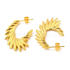 Ion Plating(IP) 304 Stainless Steel Sun Stud Earrings&nbsp;EJEW-C068-07G
