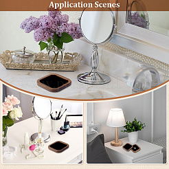 2Pcs Wood with Velvet Jewelry Plate Storage Trays for Rings&nbsp;ODIS-HY0001-05