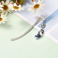 Natural & Synthetic Gemstone Zinc Alloy Bookmarks&nbsp;AJEW-JK00173