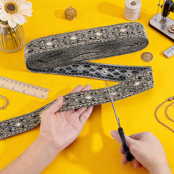 Ethnic Style Polyester Ribbon&nbsp;OCOR-WH0003-084B