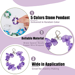 Natural Mixed Stone Chip Pendants&nbsp;G-DC0001-21