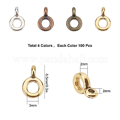 400Pcs 4 Color Tibetan Style Hangers&nbsp;PALLOY-SC0003-93