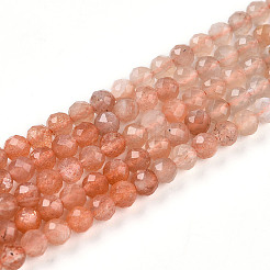 Natural Sunstone Beads Strands&nbsp;G-T141-67