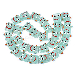 Handmade Bumpy Lampwork Beads Strands&nbsp;LAMP-N021-035E