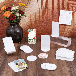 12Pcs Heat Transfer Blank Acrylic Display Stands for Photo&nbsp;AJEW-FG0005-90