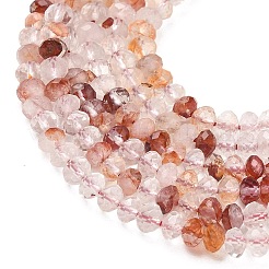 Natural Hematoid Quartz/Ferruginous Quartz Beads Strands&nbsp;G-Z161-C01-4x3mm