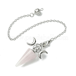 Natural Rose Quartz Cone Dowsing Pendulum Big Pendants&nbsp;G-C114-01P-20