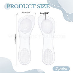 2 Pairs Transparent Silicone Ball-of-Foot Cushions for High-heeled Shoes&nbsp;AJEW-ME0001-54