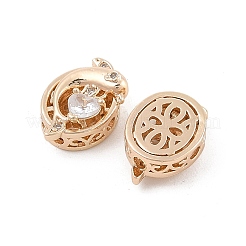 Rack Plating Brass Micro Pave Cubic Zirconia Beads&nbsp;KK-F879-01G-02