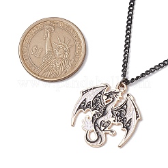 Alloy Enamel Black & White Pendant Necklaces&nbsp;NJEW-JN05121-01