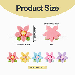 20pcs Opaque Resin Cabochons&nbsp;RESI-TADJ0001-08A