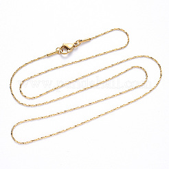 PVD Vacuum Plating 304 Stainless Steel Boston Link Chain Necklace&nbsp;NJEW-S420-006D-G