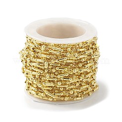 Brass Column & Round Beaded Link Chains&nbsp;CHC-P016-14G-01