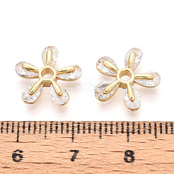 Brass Micro Pave Clear Cubic Zirconia Beads&nbsp;KK-N272-11G