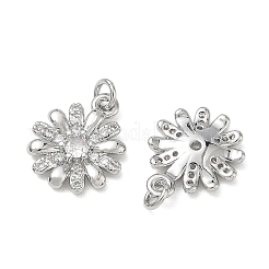 SHEGRACE Brass Clear Cubic Zirconia Charms&nbsp;XGRQ4G771-537P